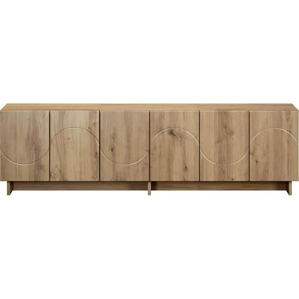 vidaXL tv-meubel 140 x 34,5 x 40 cm Artisanaal eiken Bewerkt hout, foto 3