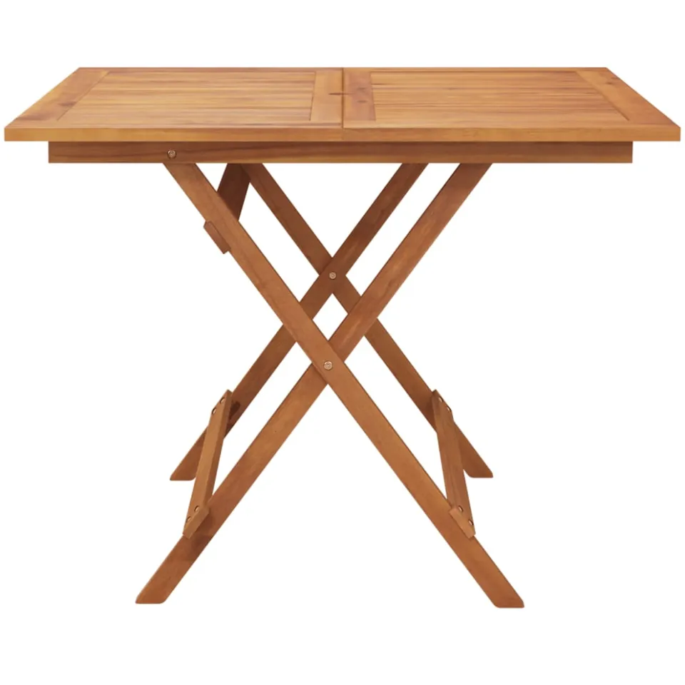 vidaXL Tuintafel inklapbaar 90x90x75 cm massief acaciahout Bruin