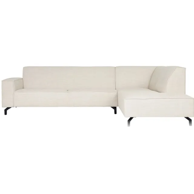 Mysofa 2,5-zits Hoekbank Floris - Rechts Beige Stof - 285x210x82cm