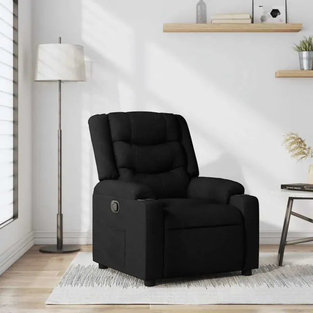 vidaXL Fauteuil verstelbaar stof zwart
