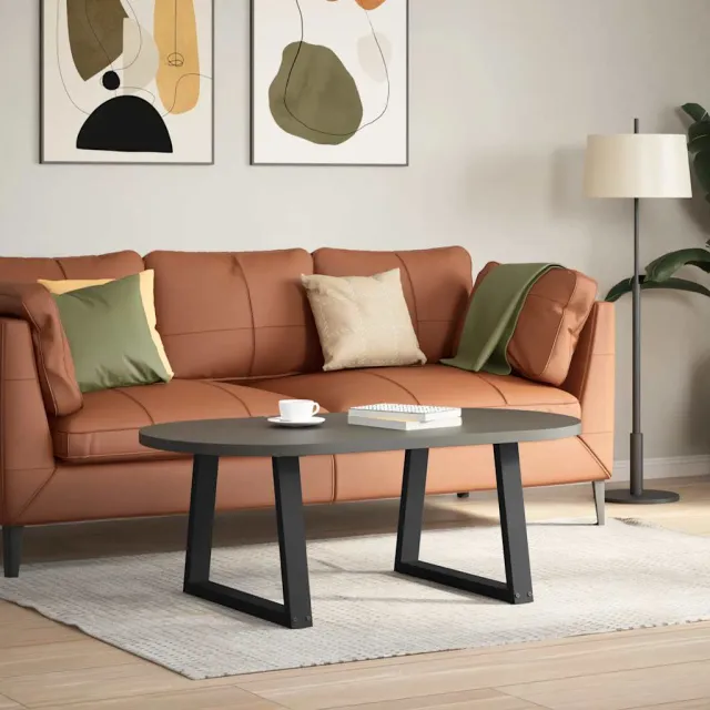 vidaXL Salontafelpoten 2 st V-vormig 60x(42-43,3) cm staal zwart
