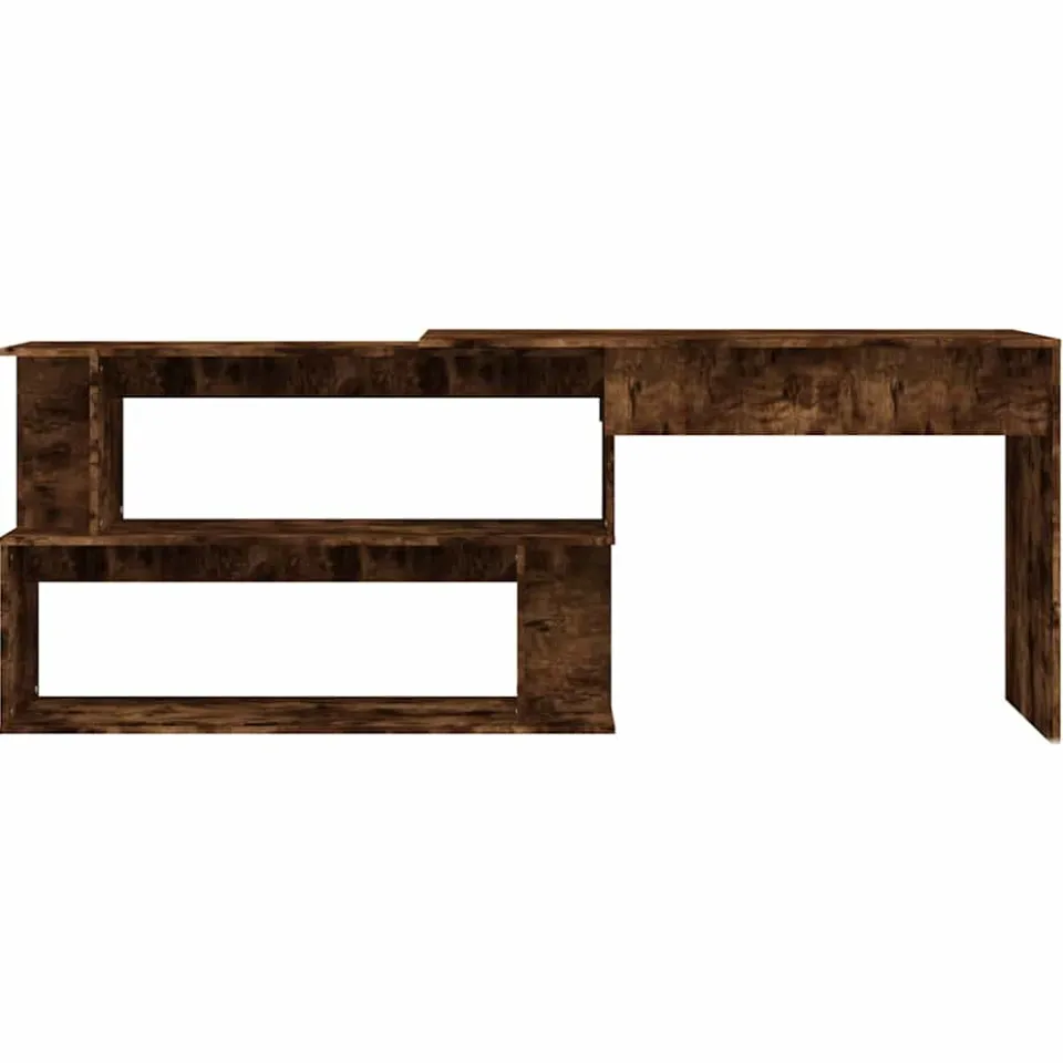 vidaXL Hoekbureau 200x50x76 cm bewerkt hout gerookt eikenkleur, foto 4