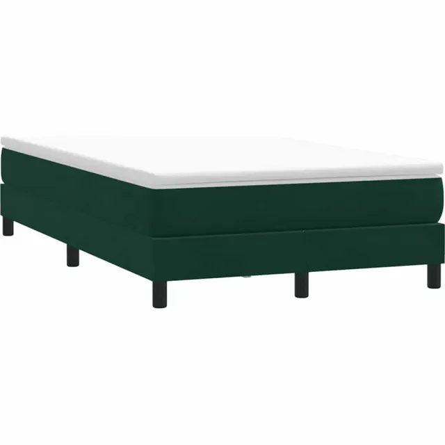 vidaXL Boxspring zonder matras fluweel donkergroen 120x210 cm