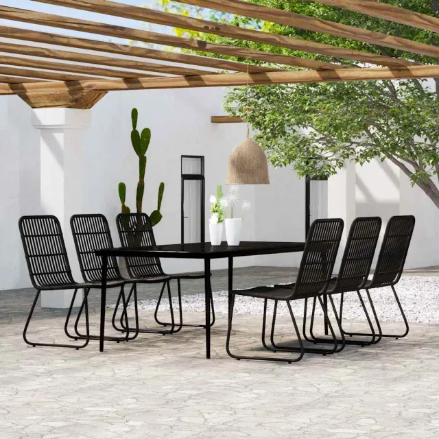 vidaXL 7-delige Tuinset zwart, foto 2