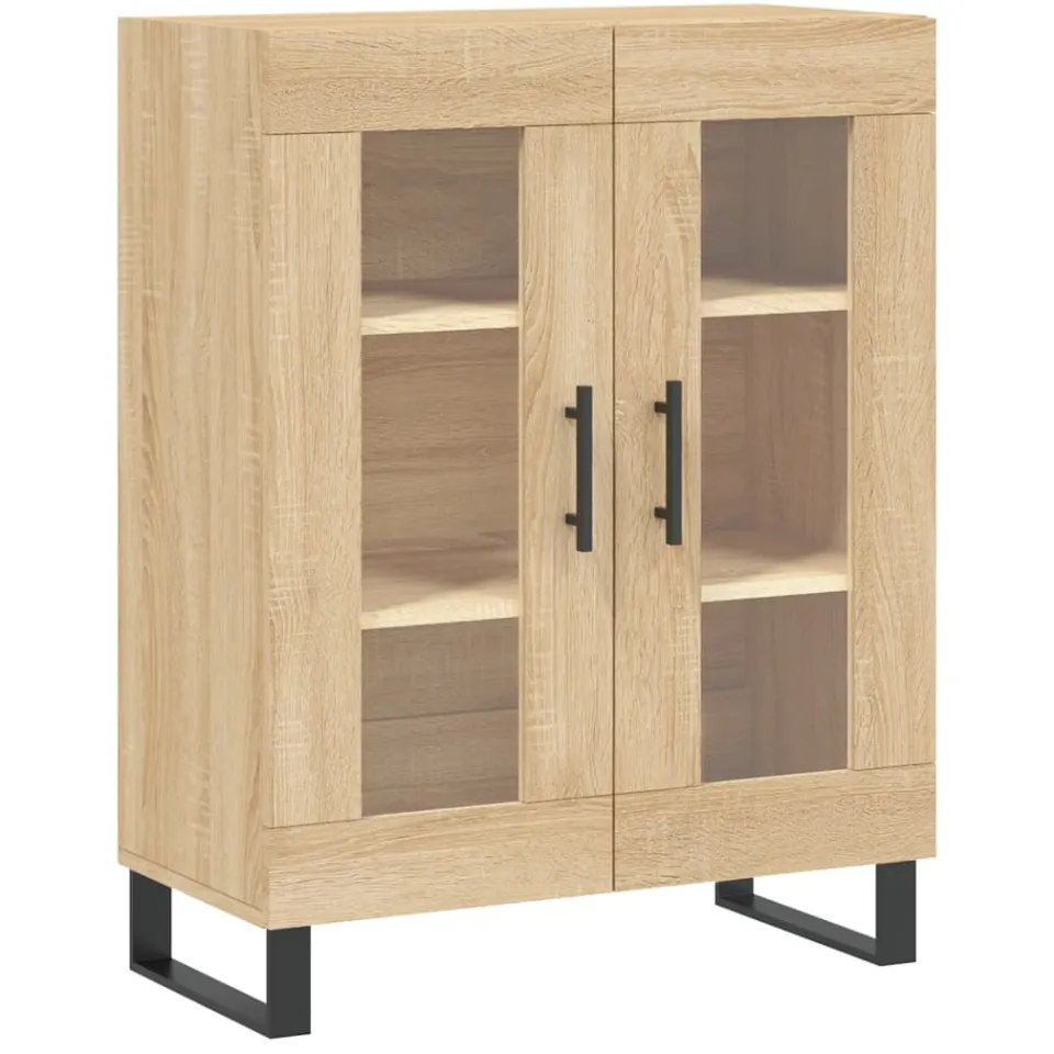 vidaXL Dressoir 69,5x34x90 cm bewerkt hout sonoma eikenkleurig, foto 3