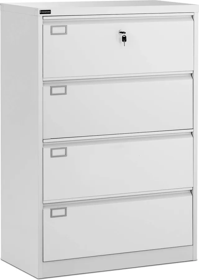 Fromm & Starck Metalen archiefkast - 132 cm - 4 laden - Fromm & Starck Grijs
