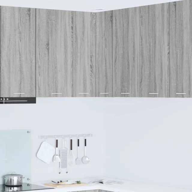vidaXL Hangkast Grijs Sonoma en Wit 57 x 57 x 80 cm Bewerkt hout
