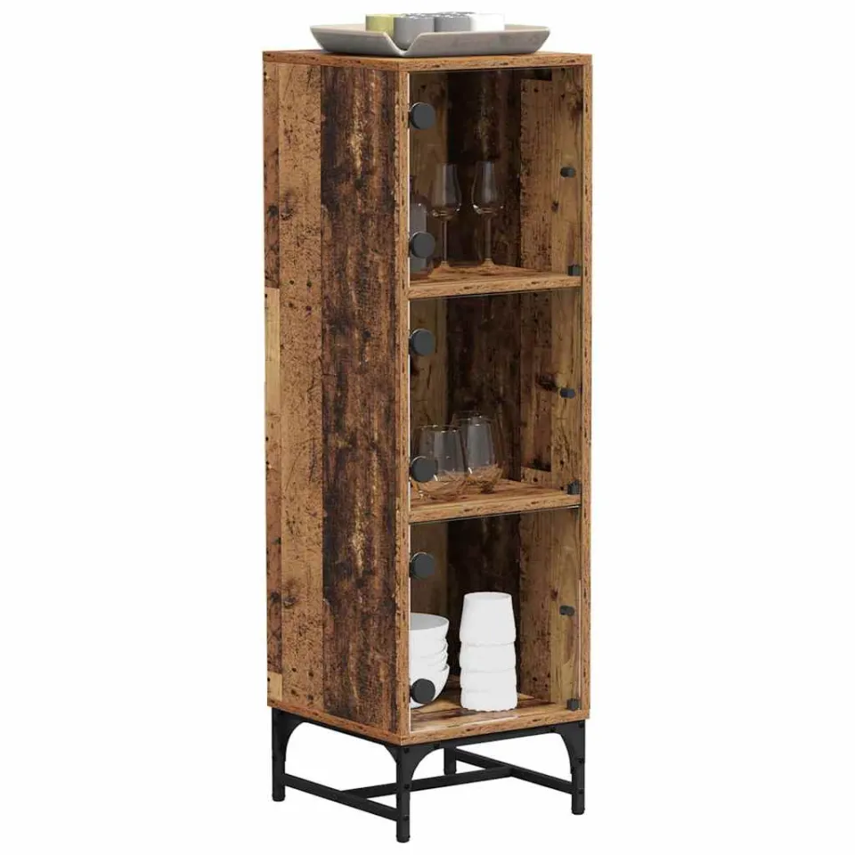 vidaXL Dressoir Oudhout 35 x 37 x 117 cm Bruin