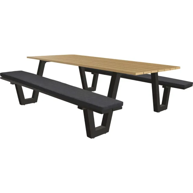 SenS-Line Lorenzo Picknicktafel 220cm - Bruin - Aluminium