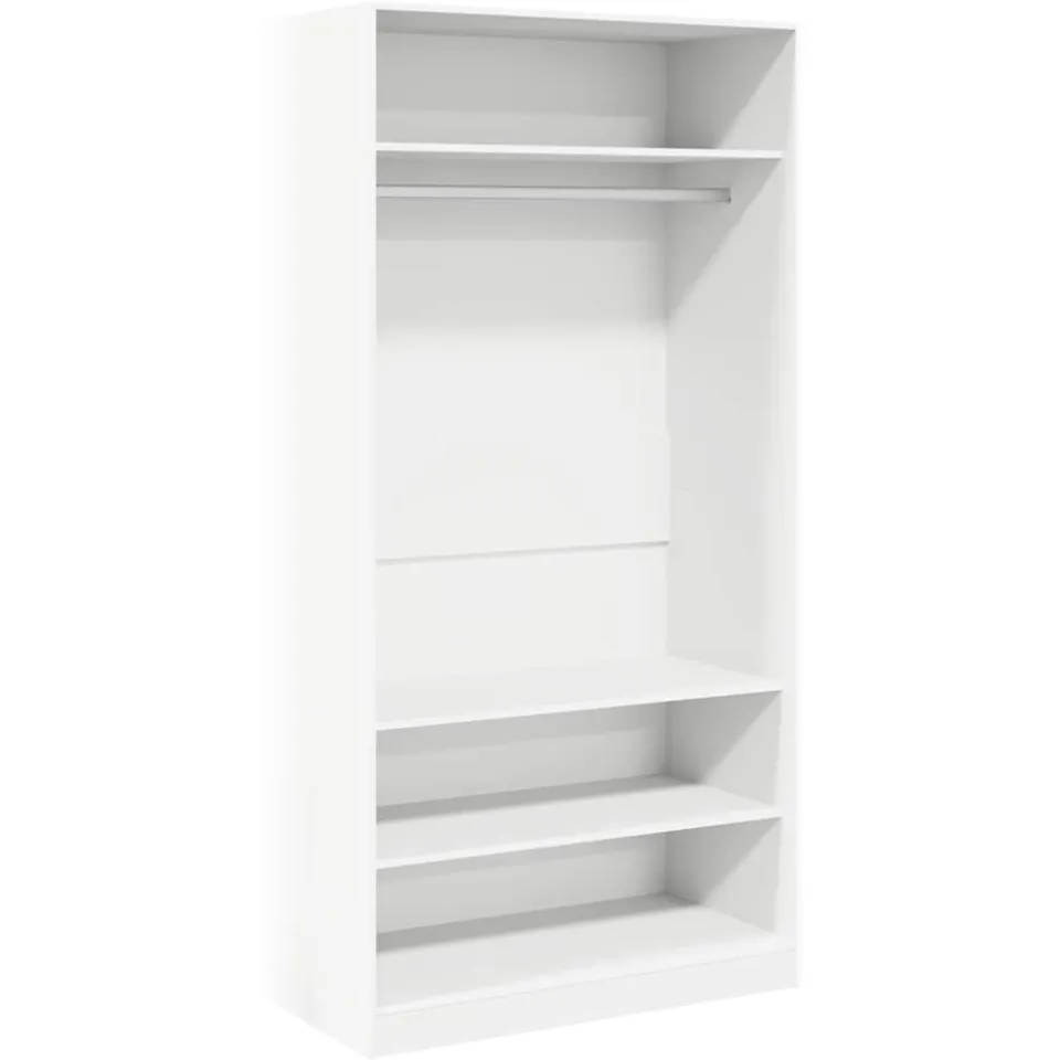 vidaXL Kledingkast 100x50x200 cm bewerkt hout wit, foto 3