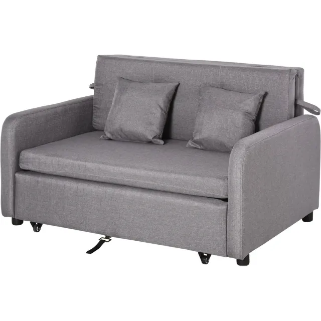 GranMaison Slaapbank - Uitklapbaar - Slaapstoel - Logeerbed - Zetelbed - Slaapfauteuil - Vouwbed - 2 persoons - Zeer comfortabel - Grijs