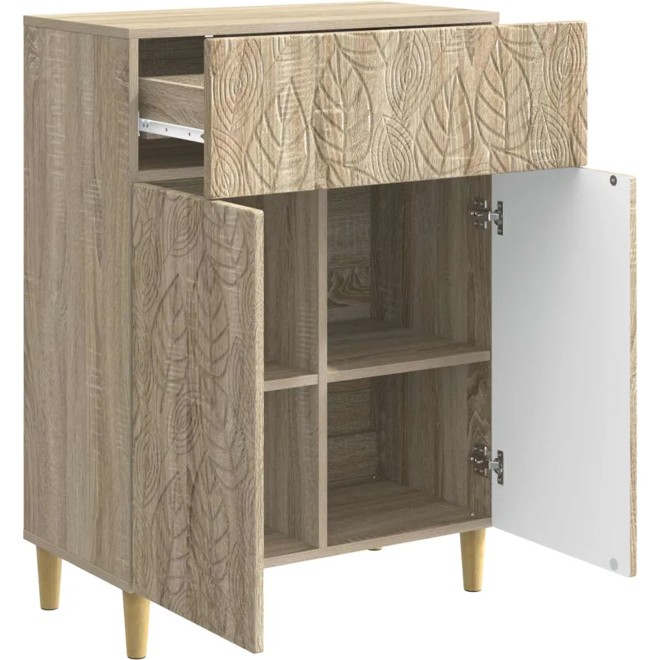 vidaXL Dressoir Sonoma Eiken 66 x 34,5 x 90 cm Bewerkt hout, foto 3