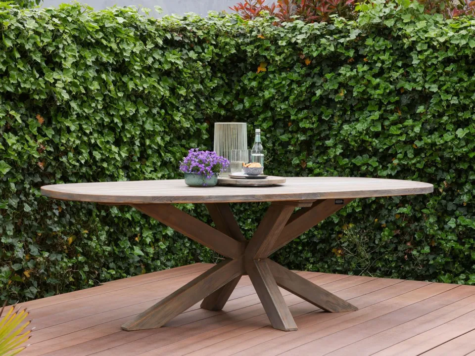 Intenso Furniture Intenso Milano/ROUGH-Y Ellips 280cm dining-lounge tuinset 7-delig taupe, foto 4