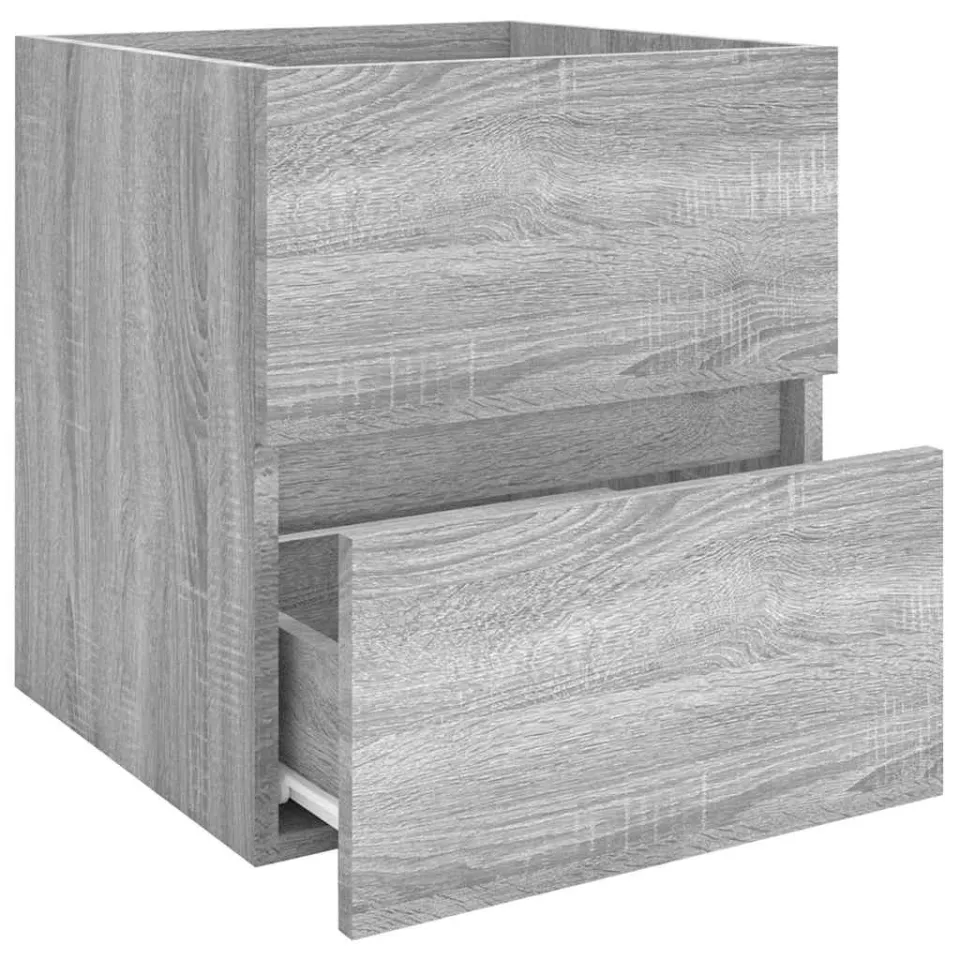 vidaXL Wastafelkast 41x38,5x45 cm bewerkt hout grijs sonoma eikenkleur, foto 4