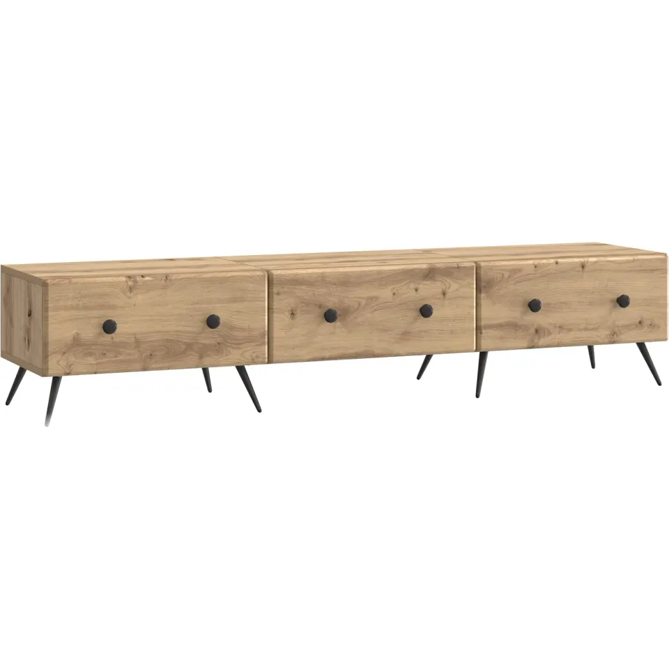 vidaXL TV-kast 147 x 34,5 x 30 cm Artisanaal eiken Bewerkt hout, foto 3