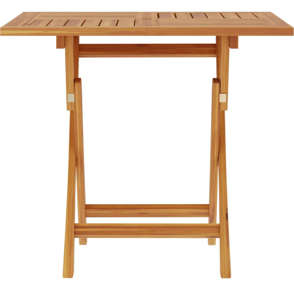 vidaXL Vouw Tuin Tafel Naturel 90 x 90 x 75 cm Massief Teakhout, foto 3