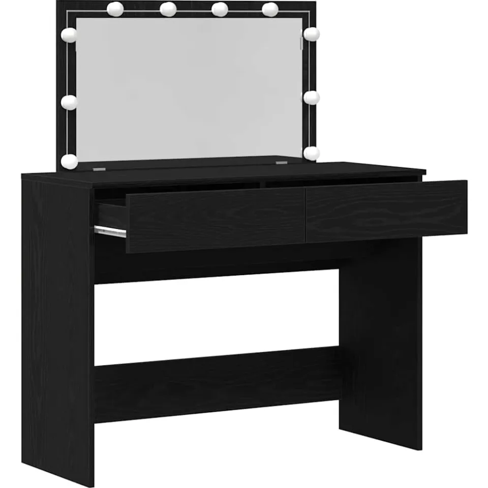 vidaXL Plafondtafel Zwart Eiken 100 x 40 x 120 cm Bewerkt hout, foto 3