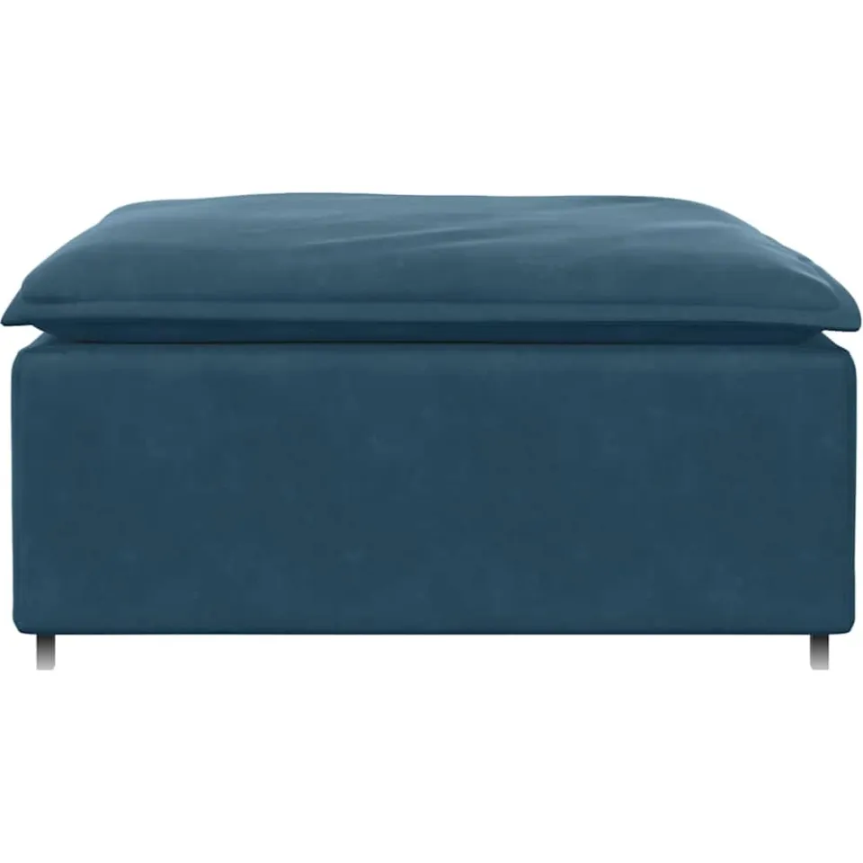 vidaXL Modulaire bank voetenbank module blauw 100x100x48 cm