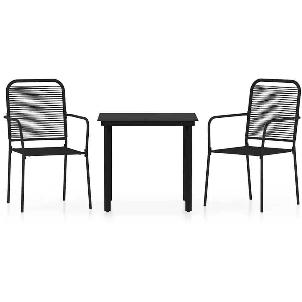 vidaXL 3-delige Tuinset zwart, foto 3