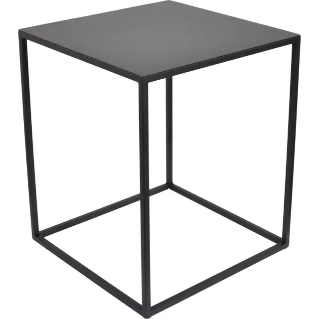 LOFT42 Aron Bijzettafel vierkant - zwart metaal - 38x38x40