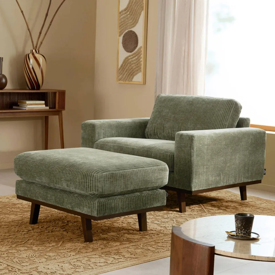 NOUS Living loveseat Torino groen, foto 3