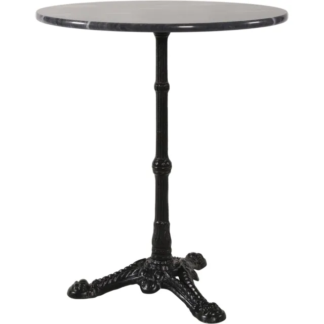 Lesliliving Tafel marmer grijs Ø60cm