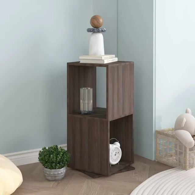 vidaXL Draaikast 34,5x34,5x75,5 cm spaanplaat grijs en sonoma eiken