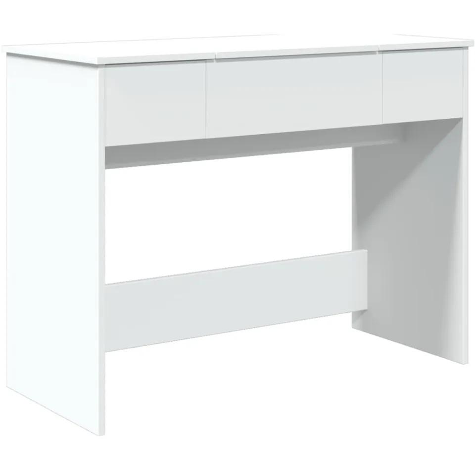 vidaXL Kaptafel met spiegel 100x45x76 cm wit