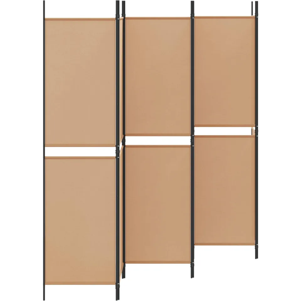 vidaXL 6-Panelen Kamerscherm Beige 300 x 200 cm Stof