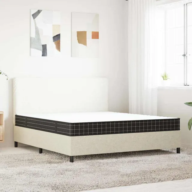 vidaXL Binnenveringmatras middelhard 180x200 cm wit