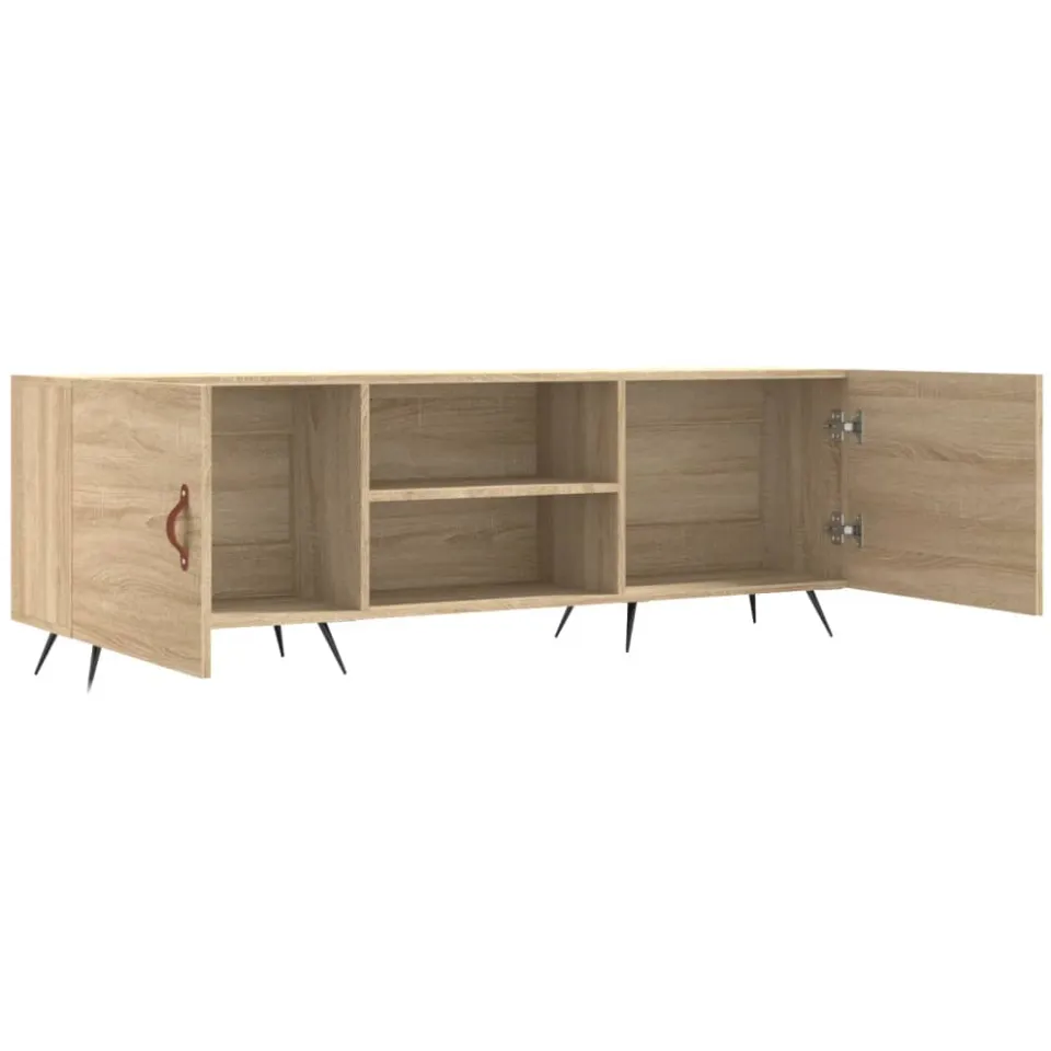 vidaXL Tv-meubel 150x30x50 cm bewerkt hout sonoma eikenkleurig, foto 4