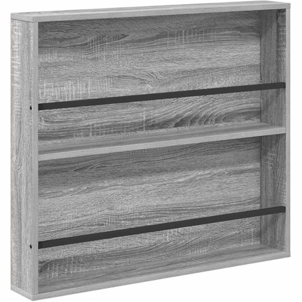 vidaXL Tijdschrift Rek Grijs Sonoma 80 x 12 x 70 cm Bewerkt hout, foto 3