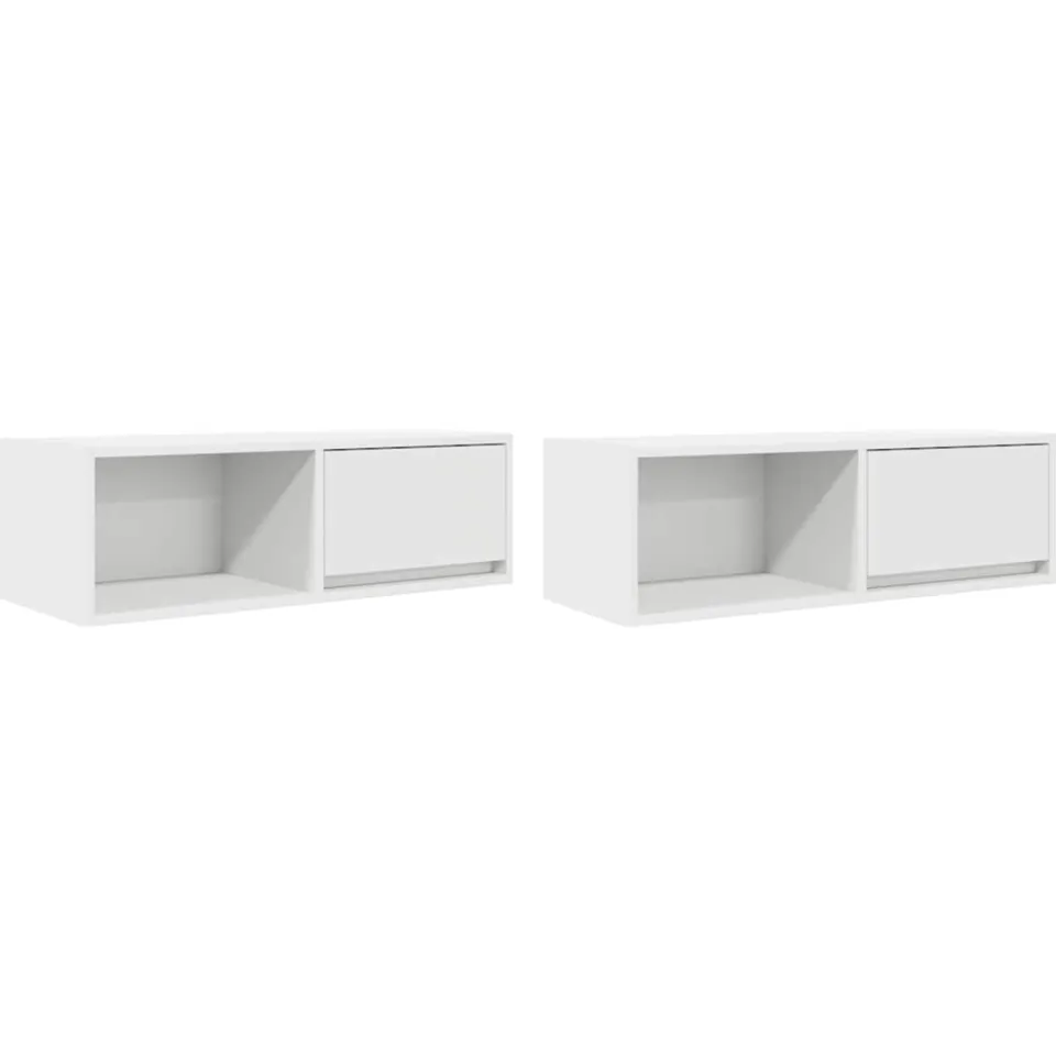 vidaXL Tv-meubelen 2 st 80x31x25,5 cm bewerkt hout wit