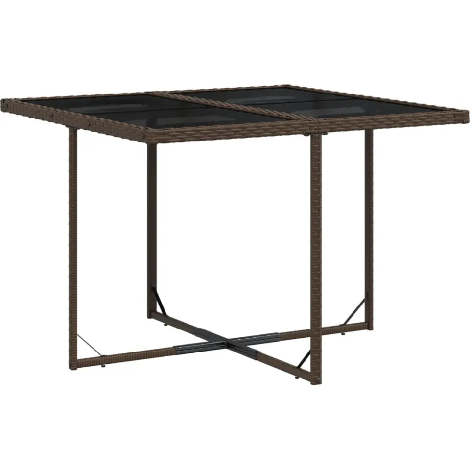 vidaXL 9-delige Tuinset met kussens poly rattan bruin, foto 3