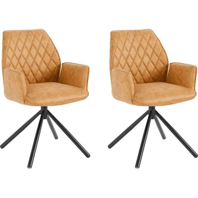 Notio Living Preston-Stoel - 2 Pack - Mosterd Geel