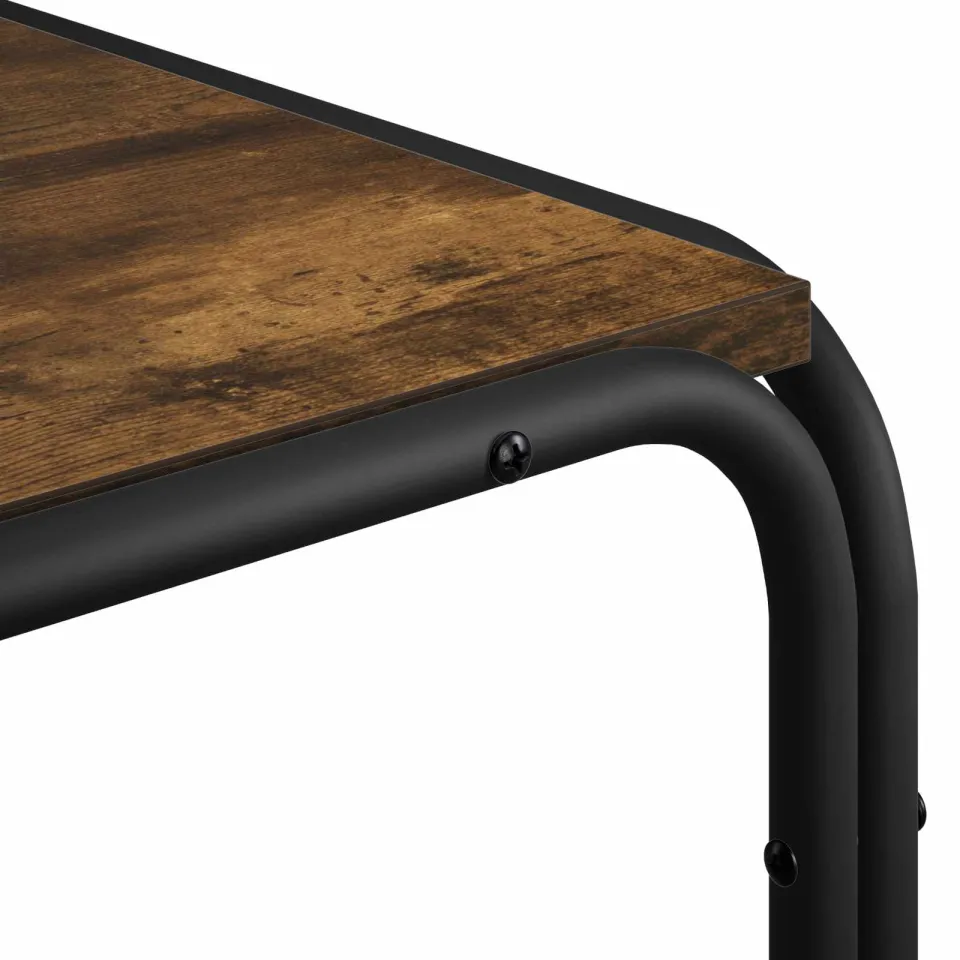 vidaXL Bijzettafel Gerookt eiken 100 x 50 x 46 cm Bewerkt hout, foto 4