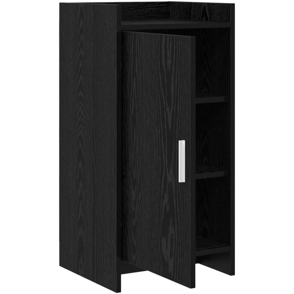 vidaXL Dressoir Zwart eiken 40 x 36 x 80 cm Bewerkt hout, foto 3