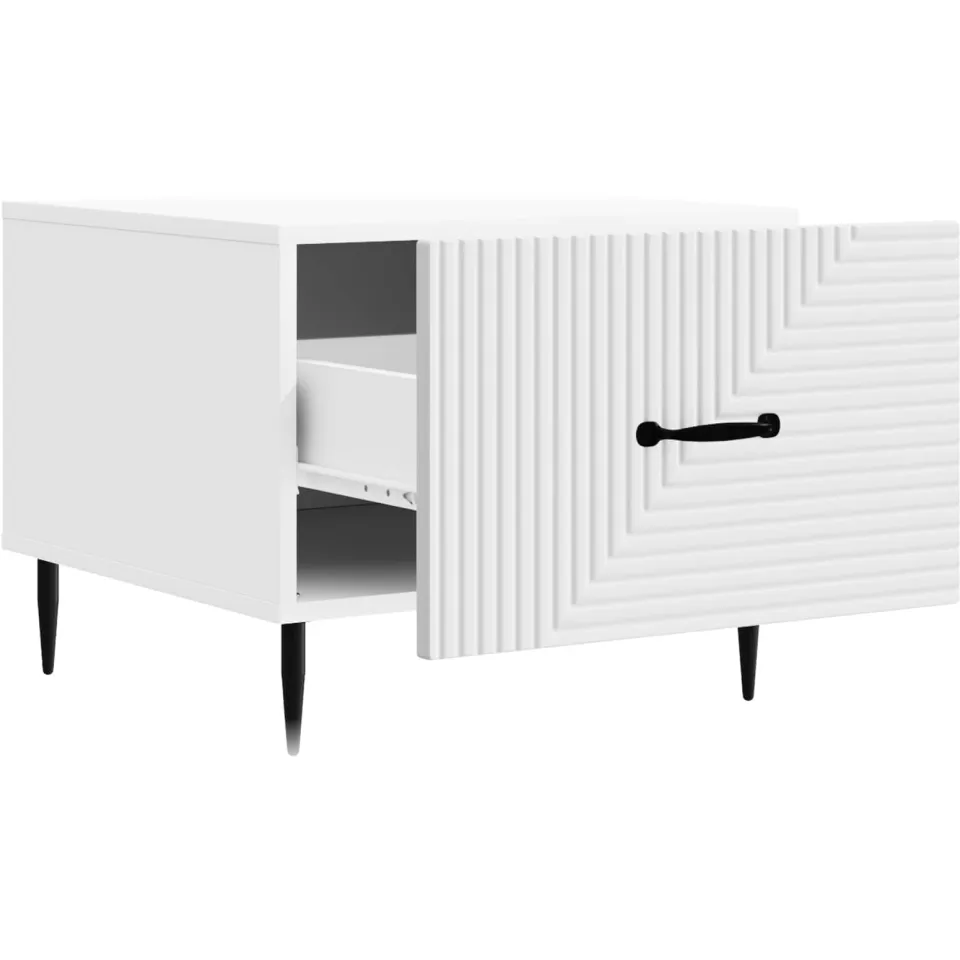 vidaXL Salontafel met lade Wit 49 x 50 x 40 cm Bewerkt hout