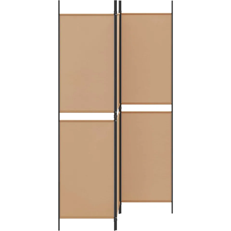 vidaXL 3-Panel Room Divider Beige 150 x 200 cm Stof