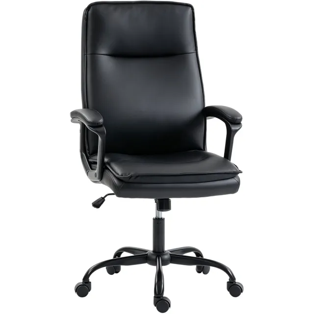 Homcom bureaustoel-PU-66 x 70 x 119 cm-Zwart