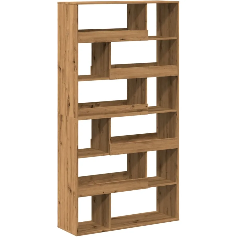 vidaXL Kamerscherm 100x33x187,5 cm bewerkt hout artisanaal eikenkleur, foto 4
