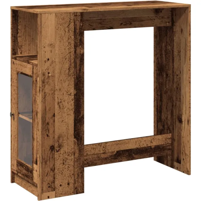 vidaXL Bartafel - met - rekken - 101x40x103,5 - cm - bewerkt - hout - oud - houtkleur oud hout