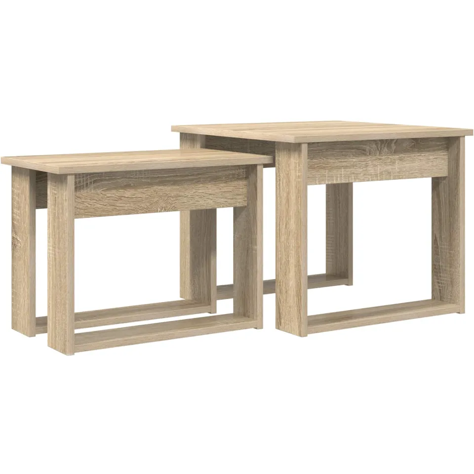 vidaXL Koffietafel Set 2 st Sonoma Eiken 50 x 52 x 42 cm Bewerkt hout, foto 3