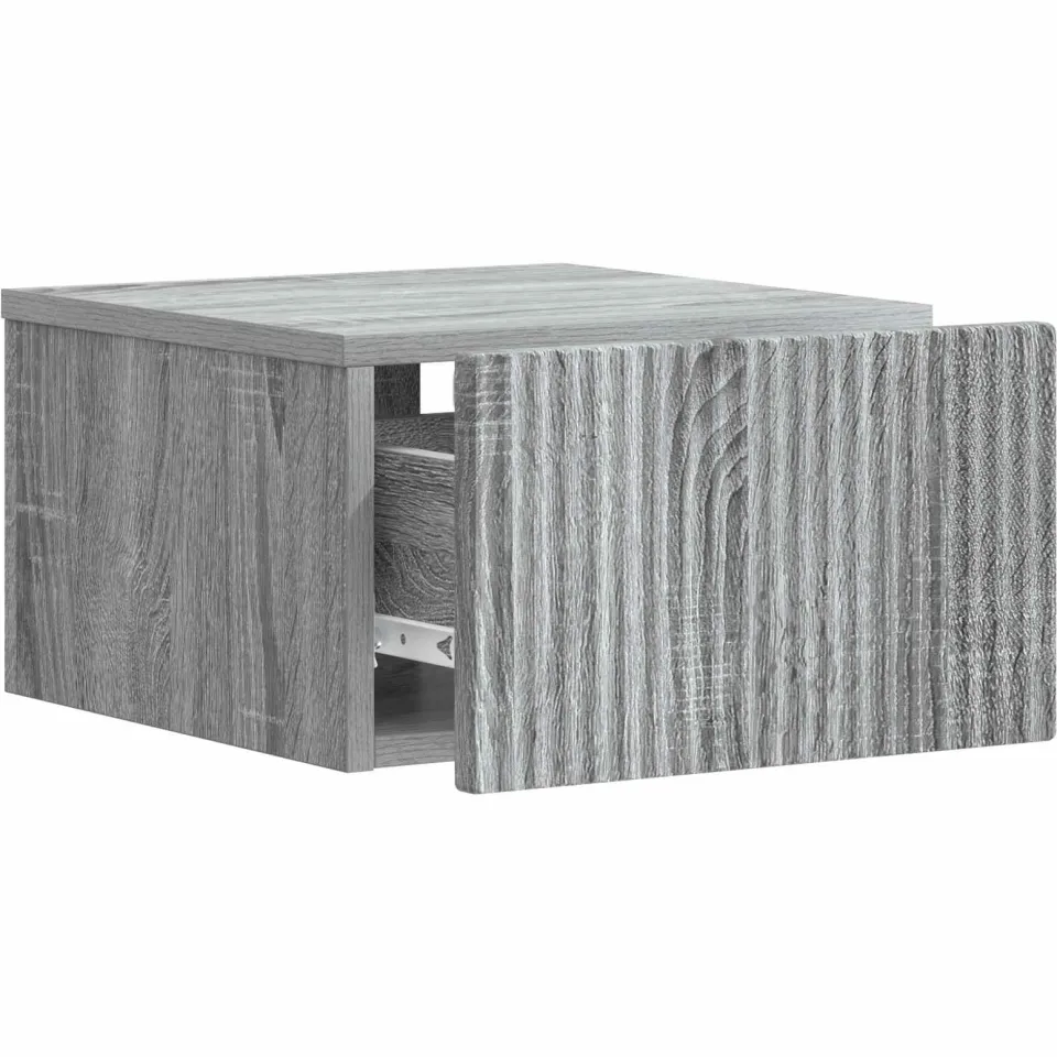 vidaXL Wandbeugel Bedkast Grijs sonoma 33 x 34,5 x 20 cm Bewerkt hout, foto 3