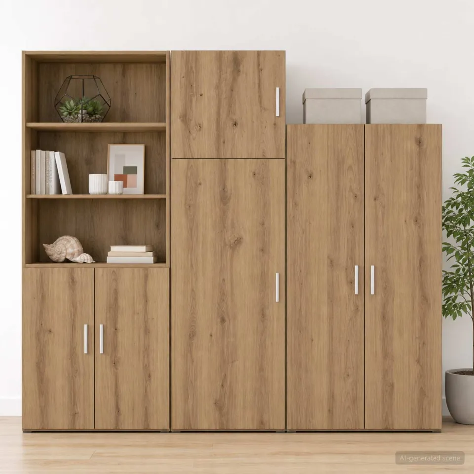 vidaXL Wandkast Artisanaal eiken 45 x 42,5 x 40 cm Bewerkt hout, foto 2