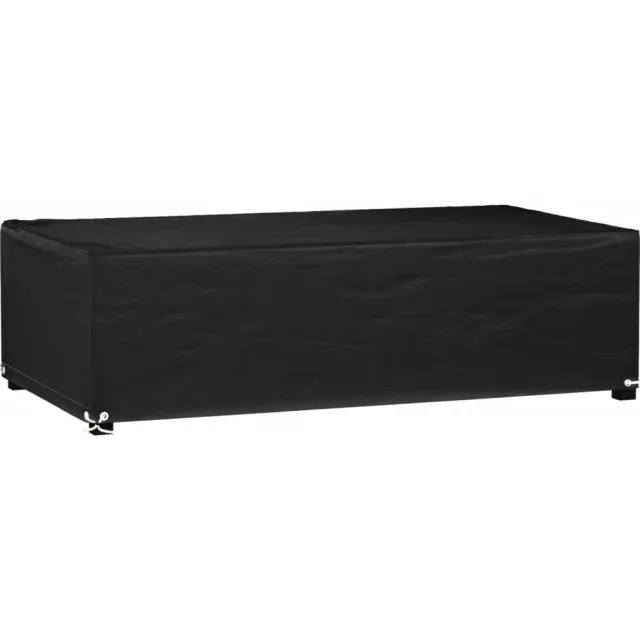 vidaXL Tuinmeubelhoes met 8 oogjes rechthoekig 125x70x35 cm Zwart