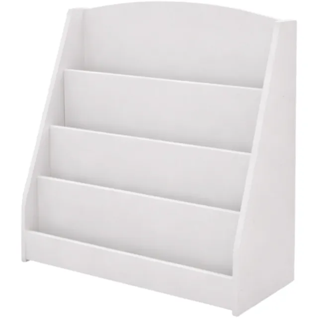 Flokoo Kinderboekenkast - 88 x 80 x 30 cm - Wit - Hout - Kinderboekenrek - Boekenrek Kinderkamer