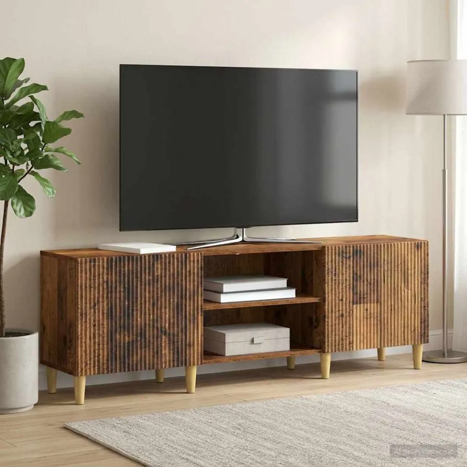 vidaXL TV-kast Oud hout 150 x 31 x 50 cm Bewerkt hout bruin, foto 4