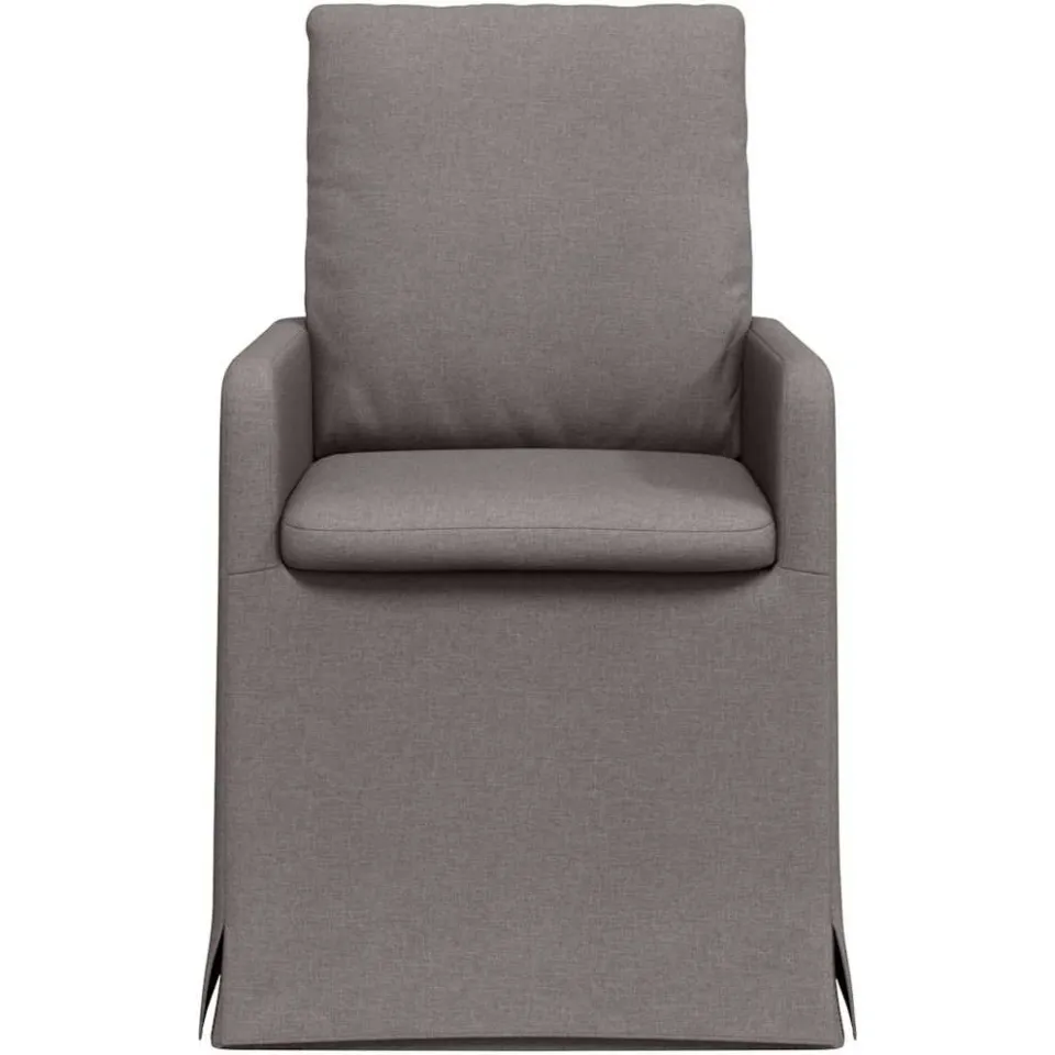 vidaXL Eettafelstoelen 2 st Stof Taupe 57 x 67 x 98 cm, foto 4