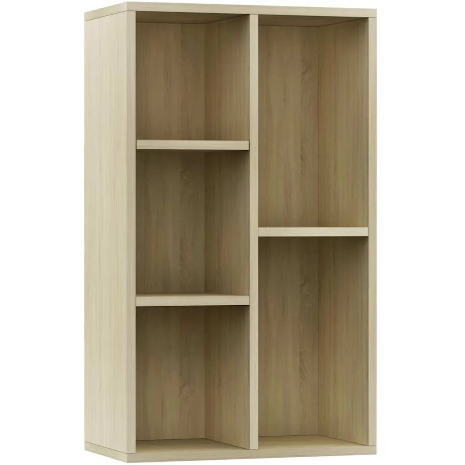 vidaXL Boekenkast/dressoir 50x25x80 cm bewerkt hout sonoma eikenkleur Bruin
